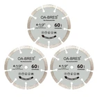 3PACK 4-1/2-INCH 60-GRIT Diamond Compact Circular Saw Blade With 3/8-INCH Arbor, New. Price: $23.99.
