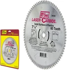 36350 Laser Carbide 7-1/4-INCH 60 Tooth Solid Surface And Plastic Cutting Circul New. Price: $65.99.