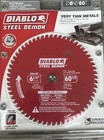 Diablo Tools D0660F 6-1/2 In. X 60-TOOTH Saw Blade For Very Thin Mild Steels New. Price: $28.99.