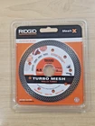 Ridgid (HD-CM45P) Turbo Mesh 4.5 Inch Diamond Cutting Blade Free S&h!! New. Price: $21.99.