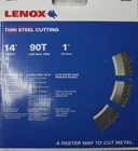 Lenox 21893 14" 90 Tooth Thin Steel Cutting Circular Saw Blade New. Price: $100.00.