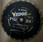 Bosch 7-1/4 In 24-TOOTH Tungsten Carbide-tipped Steel Circular Saw Blade New. Price: $18.00.