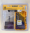 Dewalt DWA1184 14 Pc. Drill Bit Set Black Oxide General Purpose In Case New. Price: $9.98.