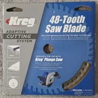 Kreg Adaptive Cutting System 48 Tooth Saw Blade For The Plunge New. Price: $40.00.