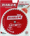 Diablo Finishing Saw Blade For Wood 8-1/4" Diameter, 40 Atb Teeth, 5/8" Arbor, New. Price: $56.72.