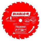 Diablo D0724X3 24-TOOTH Tracking Point Framing Saw Blade 7-1/4 Dia. In. New. Price: $39.32.