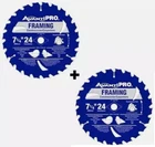 Avanti Pro 7-1/4 Inch Framing Circular Saw 24 Tooth (2 Pack Blades) New. Price: $9.50.