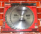 Craftsman 29283 10" Blade Pack Carbide General Purpose & Smooth Cross Cut New. Price: $29.95.