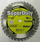 Oldham B725C436 7-1/4" X Tooth Carbide Saw Blade Bulk New. Price: $5.50.