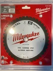 Milwaukee 48-40-4230 Metal Cutting Circular Saw Blade 7'' 40T 20MM Arbor New. Price: $36.00.