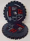Bosch 7-1/4" X 24T Circular Saw Blade, Arbor Diamond Knockout 10PCS WD724B10 New. Price: $38.00.