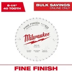 Milwaukee 8-1/4 In. X 40-TOOTH Carbide Fine Finish Circular Saw Blade 48-40-0822 New. Price: $22.38.