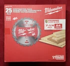 Milwaukee 48 40 1713 1/4" 24T Construction Framing Blade Contractor 25 Pack New. Price: $69.99.
