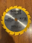 Dewalt DW9155 6-1/2" 18T Carbide Circular Saw Blade New. Price: $17.99.