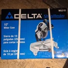 Delta Shopmaster MS210 In Corded Electric Miter Saw 120V No Battery 6FT New. Price: $174.00.
