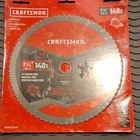 Craftsman 7-1/4 In 140T High Carbon Steel Circular Saw Blade For Plywood/osb New. Price: $8.95.