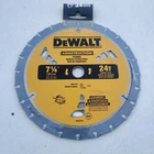 Dewalt DW3576 7-1/4" Carbide Circular Saw Blade 24T Framing General Purpose New. Price: $11.00.