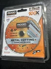 Ridgid 4.5" Metal Dry Cutting Diamond Blade V-tech HD-MTL45 New Free Shipping!!. Price: $20.85.