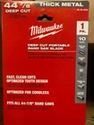 Milwaukee 48-39-0500 44-7/8 In. X 10 Tpi. Portable Band Saw Blade 1PK New. Price: $13.95.