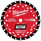 Milwaukee 48-41-0750 7-1/4 In 24T Nitrus Carbide Circular Saw Blade New. Price: $16.97.