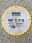 Dewalt: (DW3123) 12" 32T General Purpose Circular Saw Blade Open. Price: $29.99.