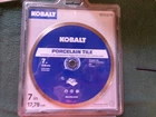 Kobalt Pocelan Tile 7" Blade 1615978 New. Price: $21.99.