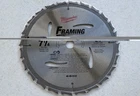 Milwaukee 7-1/4IN 24T Carbide Framing Circular Saw Blade For Wood 48-40-4123 New. Price: $13.99.