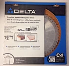 Delta 35-22048HG 220MM X Tooth Hollow Ground Melamine Carbide Saw Blade Usa New. Price: $36.00.
