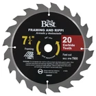 Do It Best 7-1/4 In. 20-TOOTH Framing & Ripping Carbide Circular Saw Blade Usa New. Price: $16.00.