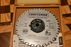 Sears Craftsman Twin Blade Adjust. Dado 48 Carbide Tip 720-32668 W/wood Case Open. Price: $50.00.