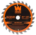 Wen BL6501 6.5-INCH 24-TOOTH Carbide-tipped Track Saw Blade New. Price: $11.90.