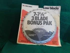 Vermont American 5/8" Round Arbor 7-71/4" Circular Saw Blades 3 Bonus Pak New. Price: $18.00.