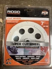 Ridgid 7 In. Pcd Cup Wheel For Removal Of Coatings, Adhesives, Epoxy, & Paint New. Price: $49.50.
