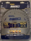 Irwin Marathon 10 40T Carbide Saw Blade 2-PACK For Hardwoods/softwoods *new*. Price: $40.00.