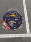 Irwin Weldtec 1934299 Trim/finish Saw Blade 40T, 7-1/4", 5/8" Arbor New. Price: $7.69.