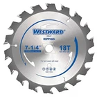 Westward 24EL57 7-1/4", 18-TEETH Circular Saw Blade New. Price: $16.19.