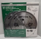 Hitachi Koki Pack 12" Saw Blade Combo 32 & 80 Tooth Tungsten Carbide 115400 New. Price: $89.99.
