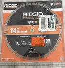 Ridgid In. Masonry Diamond Blade (HD-MPTS14) New. Price: $35.96.