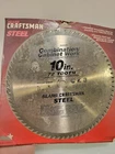 Craftsman 10" 72 Tooth Combination/cabinet Work Steel Saw Blade,fits 5/8" Arbor New. Price: $35.99.