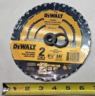 Dewalt DWA161224, Framing, 6-1/2-INCH 24-TOOTH Circular Saw Blades (qty 2) New. Price: $28.29.