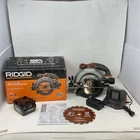 Ridgid 18V Cordless 1/2 In Circular Saw W/ 4 Ah Battery & Charger Model R8655K Open. Price: $109.99.