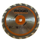 6 1/2 Rigid 18 Carbide Teeth Fast Cut Circular Saw Blade 5/8 Arbor General Use New. Price: $15.95.