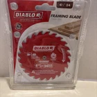 Diablo 4-1/2" 24 Tooth Framing Saw Blade New. Price: $16.20.