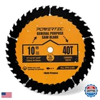 Powertec 10 Multi-purpose Saw Blade 5/8 Arbor 3/32 Kerf 40-TOOTH Carbide-tipped New. Price: $32.56.