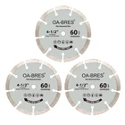 3PACK 4-1/2-INCH 60-GRIT Diamond Compact Circular Saw Blade With 3/8-INCH Arbor, New. Price: $20.92.