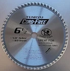 Tenryu CF-16560A 6-1/2" X 60T Circular Saw Blade 5/8" Arbor New. Price: $44.95.