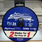 New! 2PK Avanti Pro 7-1/4" 24-TOOTH Thin Kerf Framing Circular Saw Blade P0724R2. Price: $12.95.