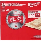 New 25 Pack Milwaukee 1/4 Premium Circular Saw Blades 24 Tooth 48-40-1713. Price: $85.00.