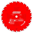 Diablo Framing Circular Saw Blade, 8 1/4IN., 24 Tooth, Ripping & Crosscutting, New. Price: $20.47.