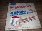 Pack Of - Inch Fastcut Masonry Cutting Blades 7" X 1/8" Norton 89348 Open. Price: $20.00.